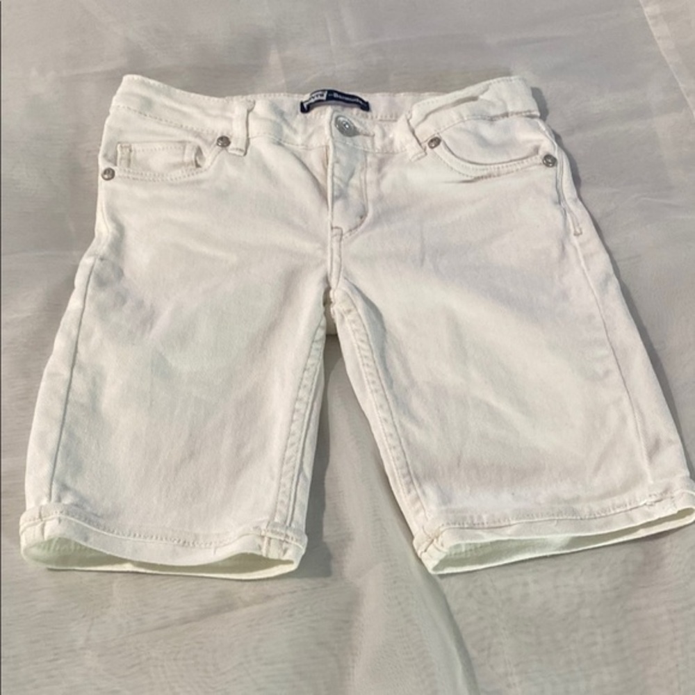 Levi's White Denim Bermuda Shorts Relaxed Fit